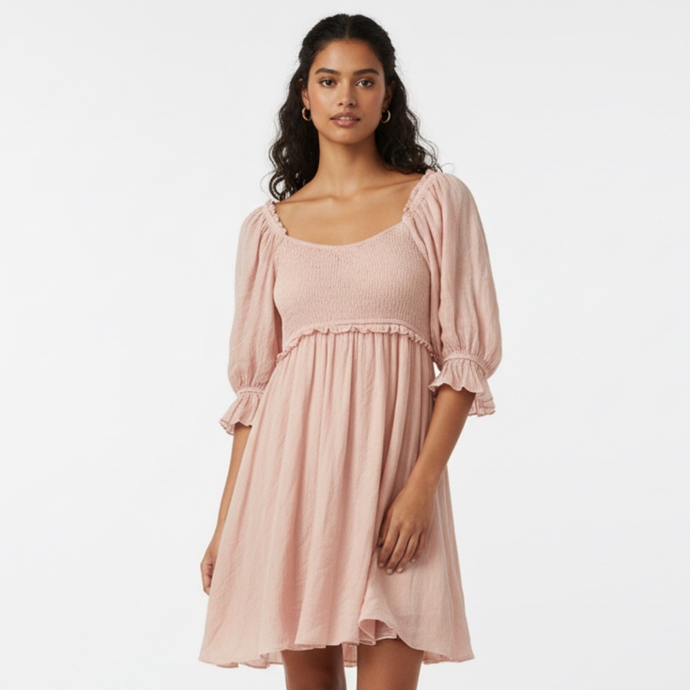 Charming Pink Babydoll Dress